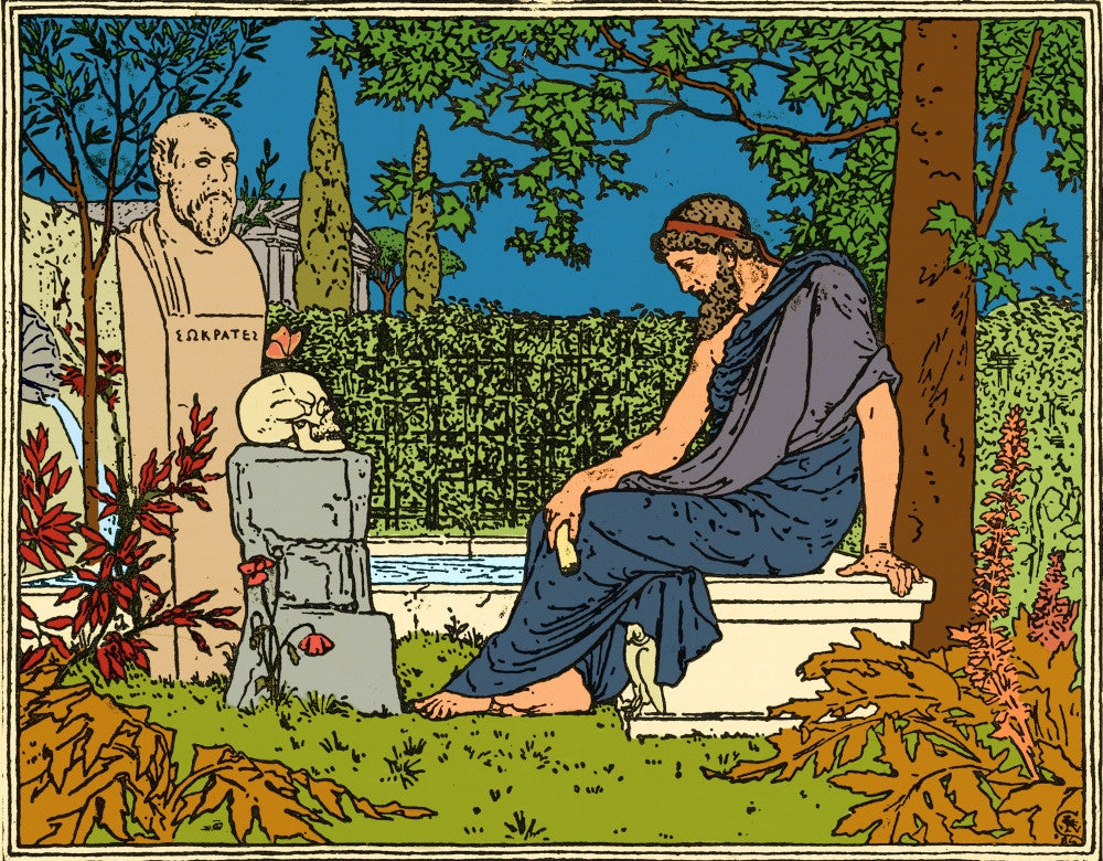 Plato at Socrates' Tomb Fine Art Print - Multiple Sizes Available