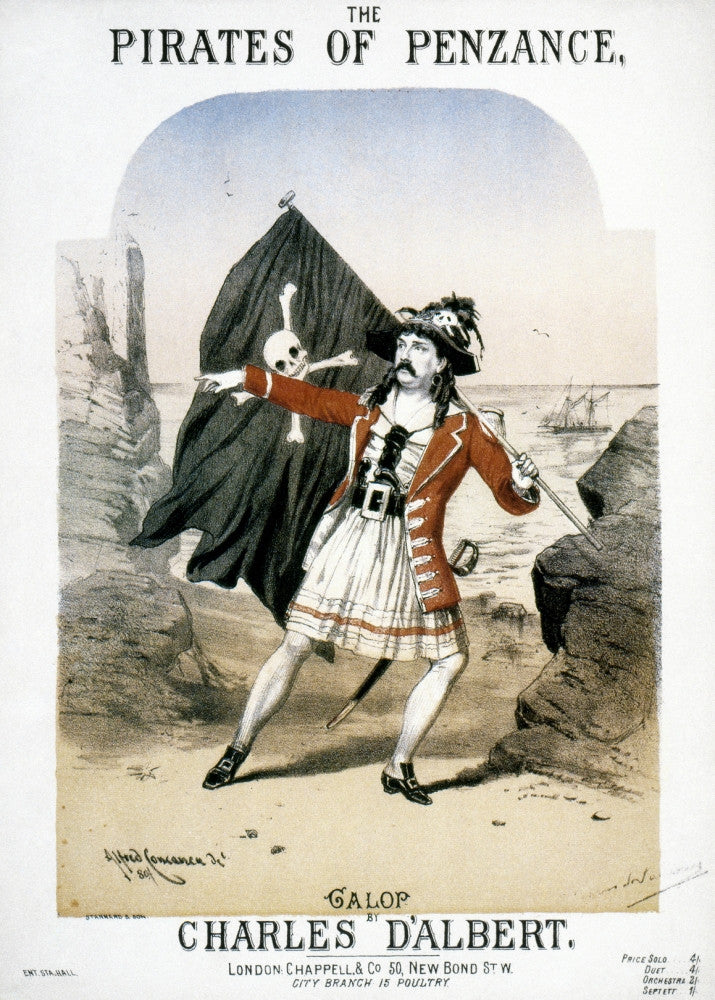 The Pirates of Penzance Sheet Music Cover Art Print, 1880