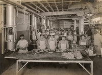 Workers Making Sausage in Omaha, Nebraska, 1910 Fine Art Print by Stocktrek Images