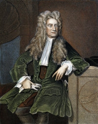 Sir Isaac Newton 19th Century Colored Engraving Fine Art Print