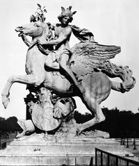 Mercury Riding Pegasus Fine Art Print by Charles-Antoine Coysevox