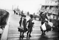 Ellis Island Immigration Photograph - Family of Belgian Refugees (1917) | Poster Print by Granger Collection