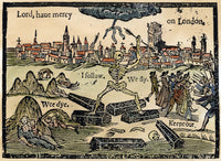 Plague of London 1665 Contemporary Woodcut Print by Granger Collection