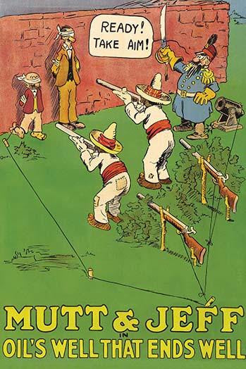 Mutt & Jeff Face a Mexican Firing Squad Fine Art Print