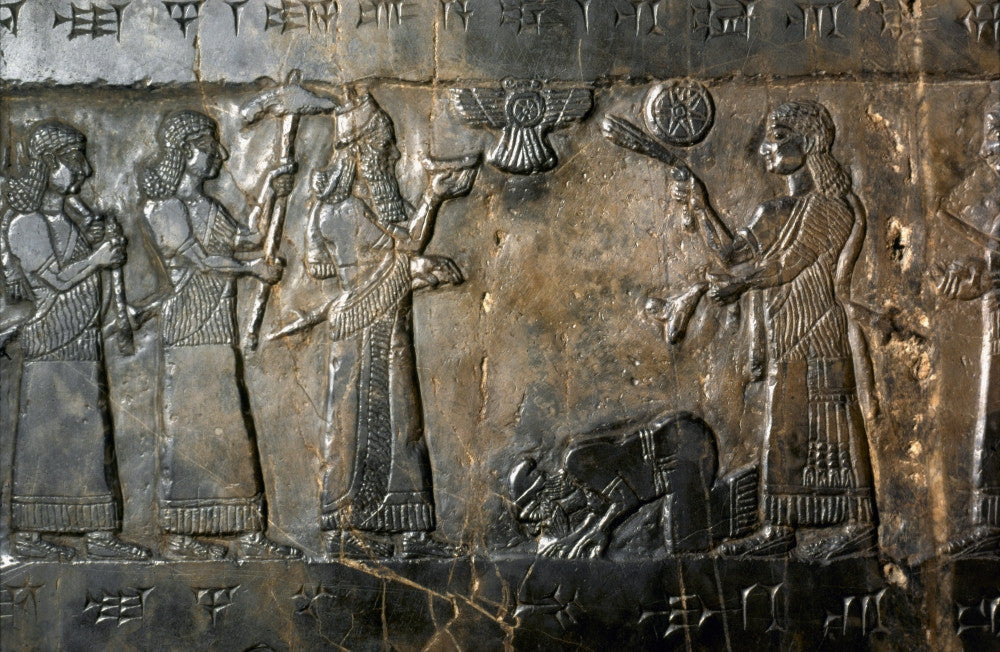 Israelite Submission Assyrian Bas-Relief Fine Art Print by Granger Collection