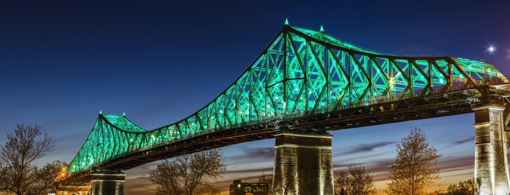 Jacques Cartier Bridge at Dusk Fine Art Print by David Chapman