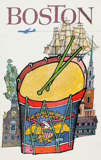Beantown Vintage Travel Poster Print by David Klein