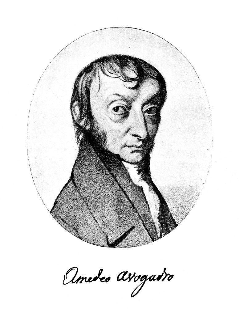 Count Amedeo Avogadro Lithograph Print - Italian Chemist (1856)
