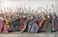 French Revolution Engraving - Parisian Women Marching to Versailles Fine Art Print by Granger Collection