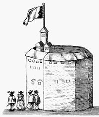 London Globe Theatre Fine Art Print by Granger Collection