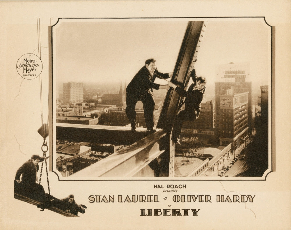 Liberty Lobby Card Featuring Oliver Hardy and Stan Laurel - 1929 Movie Poster Masterprint