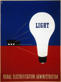 Rural Electrification 1937 Lithograph Poster by Lester Beal