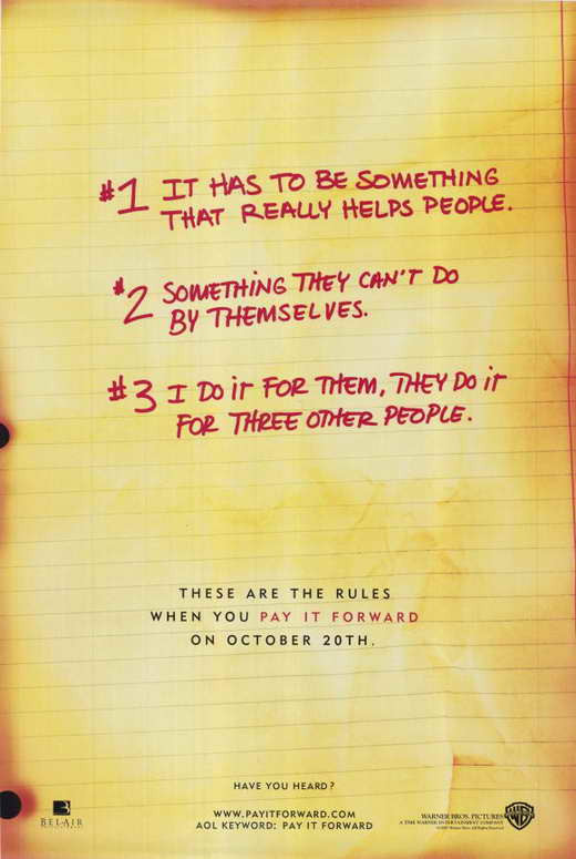 Pay It Forward Movie Poster (11 x 17) | Posterazzi