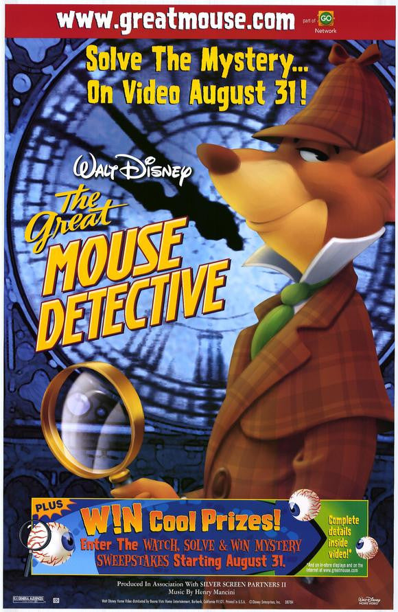 The Great Mouse Detective Movie Poster - 27x40