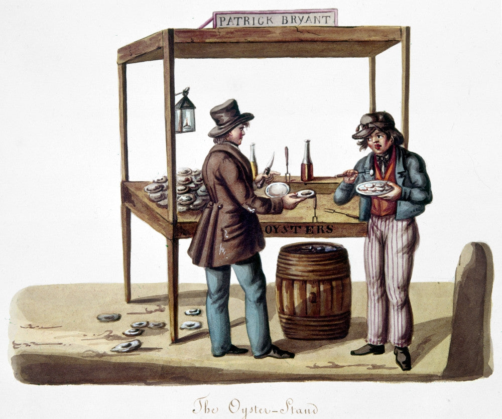 Oyster Stand in New York City Fine Art Print by Nicolino V. Calyo