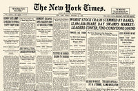 Wall Street Crash 1929 New York Times Front Page Poster Print by Granger Collection