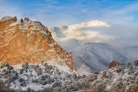 Garden of the Gods Fine Art Print - Pikes Peak Snow Scene by Jaynes Gallery