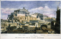 Ancient Rome: Capitol View from Mt. Palatine Wood Engraving Poster Print