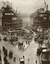 Roundabout System at Piccadilly Circus Vintage Print (1926)