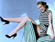 Elizabeth Montgomery Sitting with Legs Over the Chair Photo Print