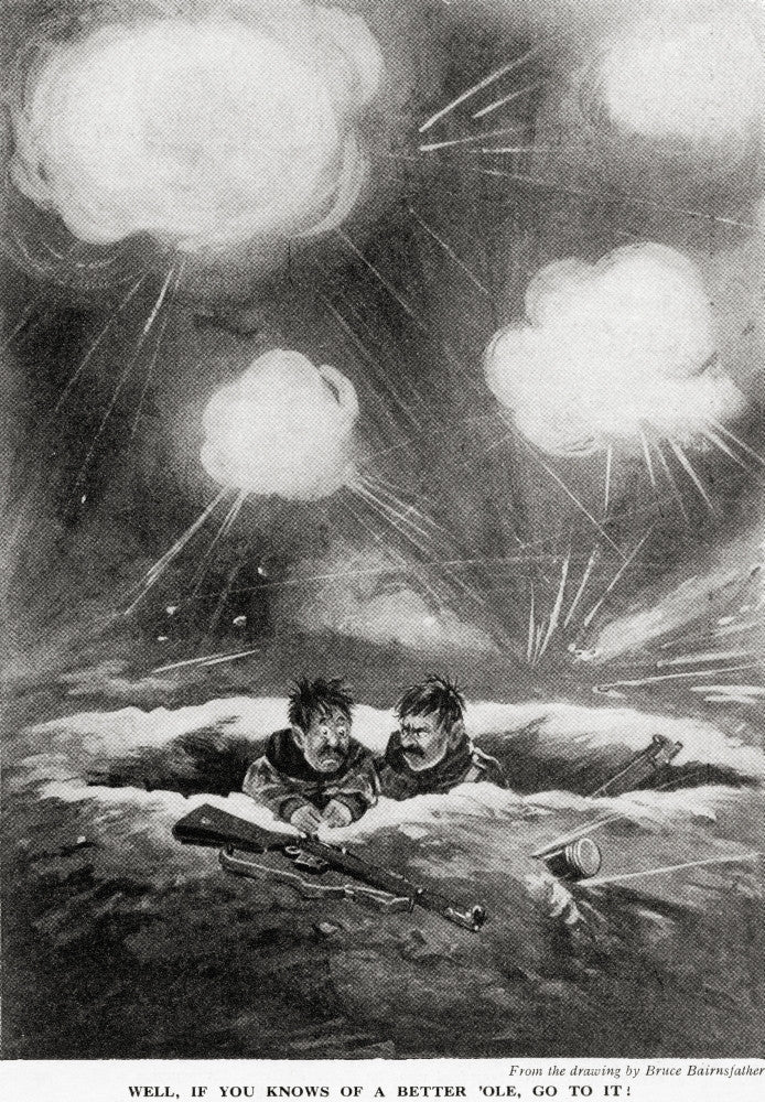 Well, If You Knows of a Better Ole! Wartime Cartoon Print by Bruce Bairnsfather
