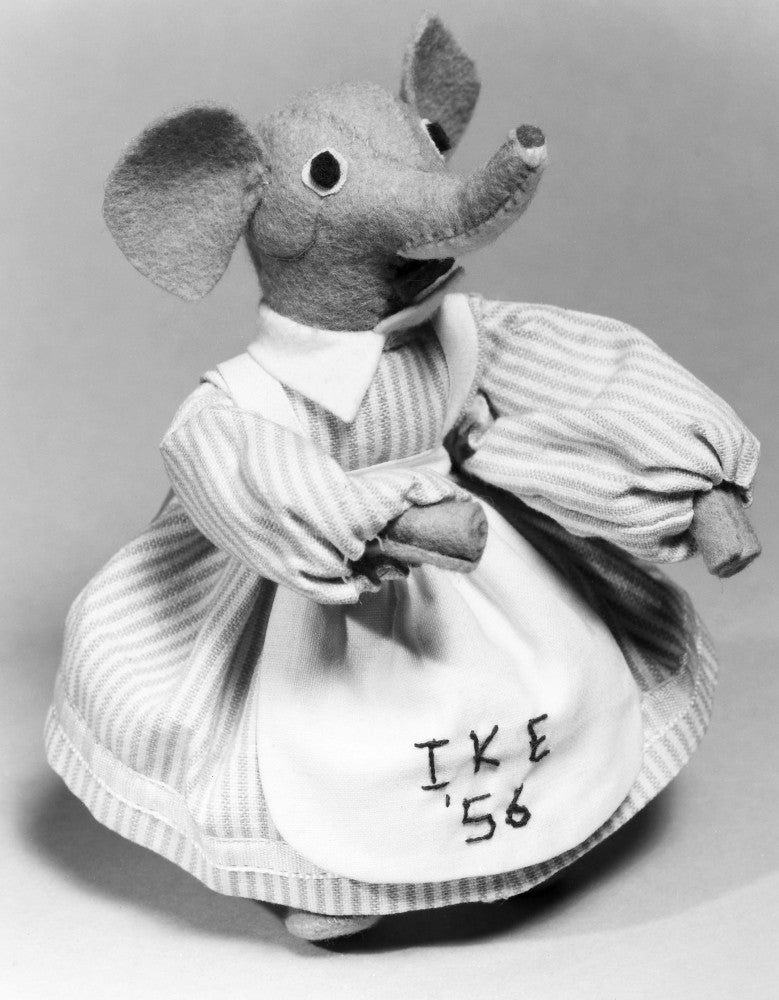 Presidential Campaign 1956 - Republican Lady Elephant Doll Print