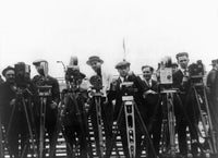 Newsreel Cameramen at the Dempsey vs. Carpentier Fight, 1921 - Fine Art Print by Granger Collection
