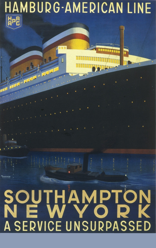 Hamburg American Line Passenger Ship Fine Art Print