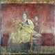 Lady Playing the Kithara Fresco Fine Art Print - Roman Art, ca. 50 BCE