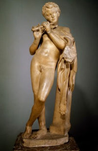 Young Satyr Playing the Flute Fine Art Print