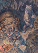 Neanderthal Humans vs. Cave Bear Fine Art Print by Mark Hallett
