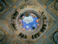 Camera degli Sposi: Ceiling Oculus Fine Art Print by Andrea Mantegna