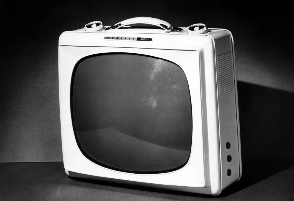 An Early Portable Television Set Poster Print from Admiral Corporation