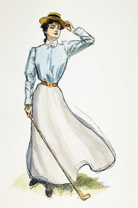 Gibson Girl Drawing Print - 1899 Artwork by Charles Dana Gibson