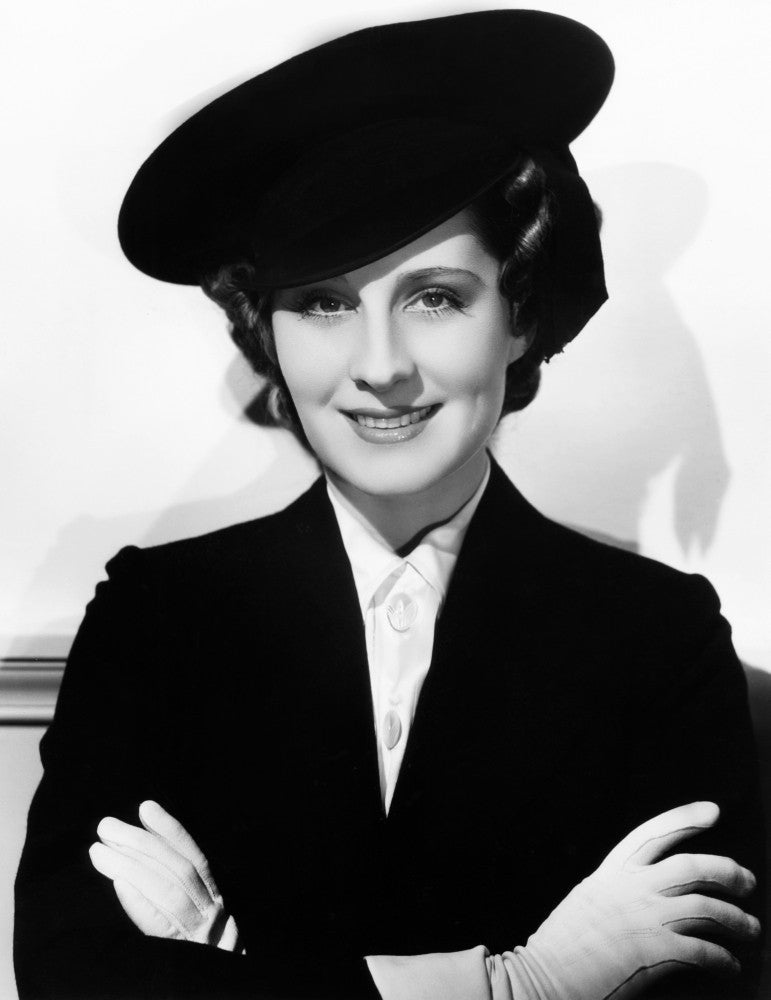 Norma Shearer Navy-Blue Felt Officer's Cap 1936 Photo Print