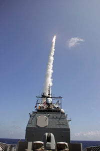 A Standard Missile 2 Launch from USS Lake Erie Fine Art Print by Stocktrek Images