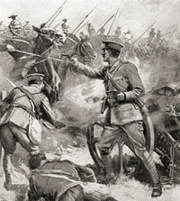 No Surrender! WWI British Artillery Officer Fine Art Print by Hilary Jane Morgan