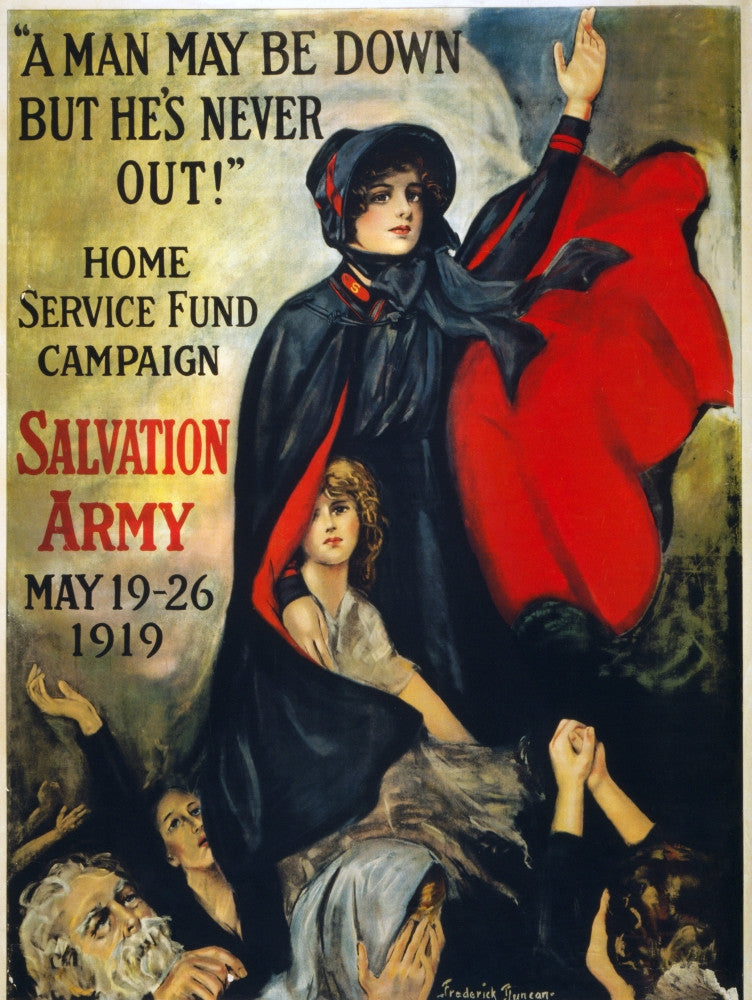 Salvation Army 1919 Lithograph Poster Print by Frederick Duncan