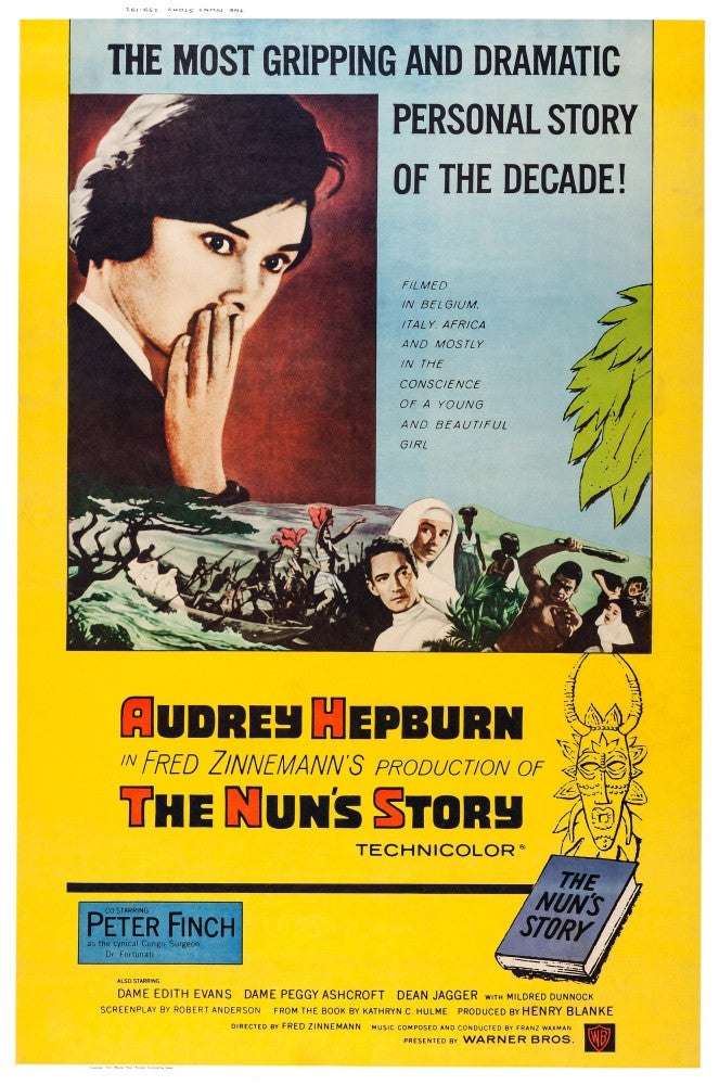 The Nun's Story Movie Poster Fine Art Print featuring Audrey Hepburn and Peter Finch