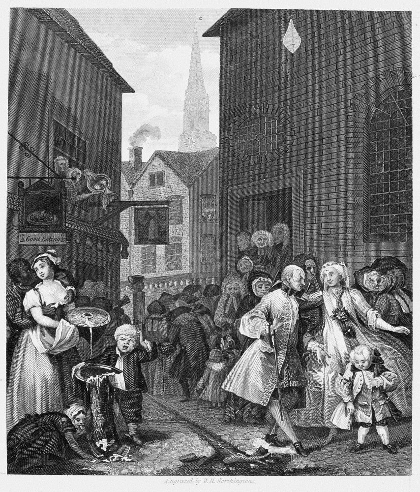 Hogarth: Four Times of Day - Noon Steel Engraving Print