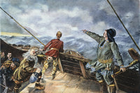 Leif Ericsson Discovers America Fine Art Print - Late 19th Century