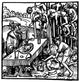 Vlad III the Impaler Dining Among Impaled Bodies - Woodcut Print