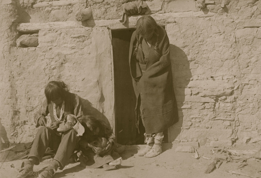 Hopi Mending Moccasins Fine Art Print - Multiple Sizes Available