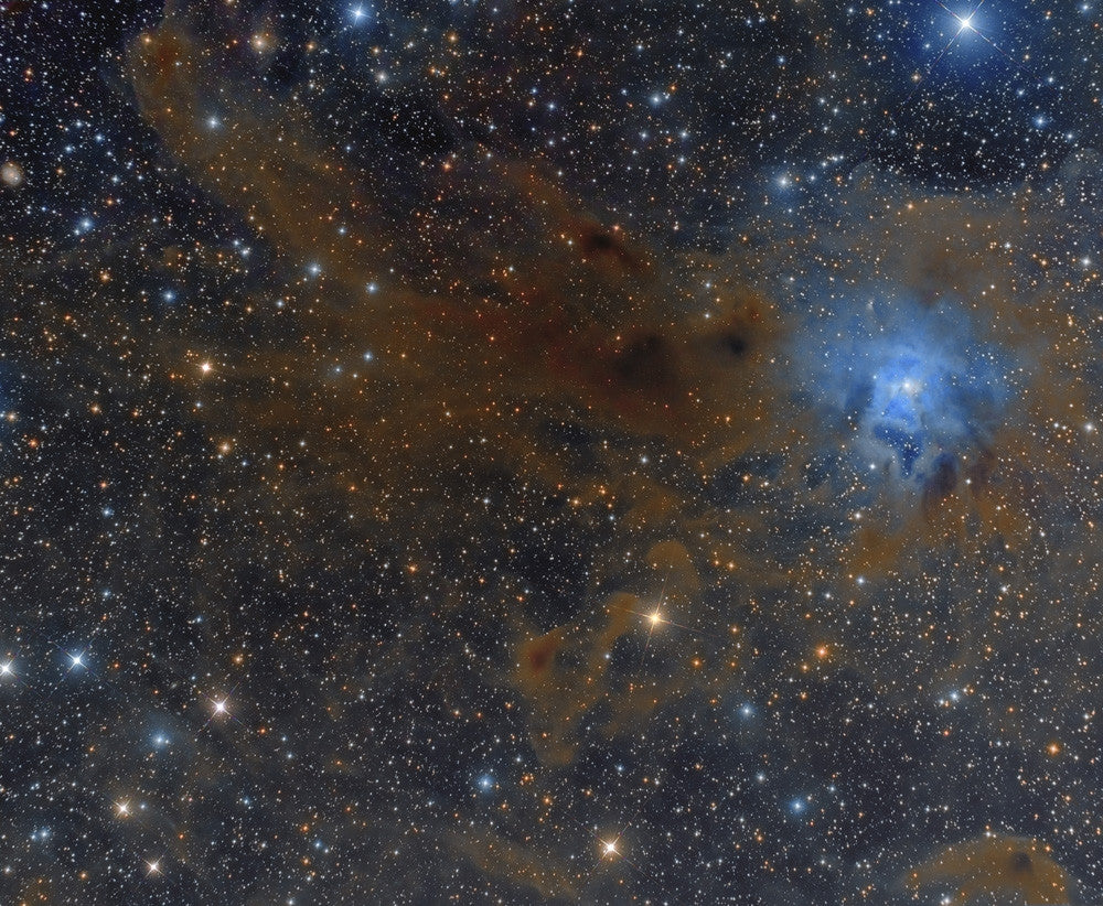 The Iris Nebula in Cepheus Fine Art Print by Roberto Colombari