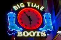 Big Time Boots Neon Sign Poster Print - Lower Broadway, Nashville