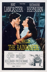 The Rainmaker Movie Poster Art featuring Burt Lancaster & Katharine Hepburn - 1956