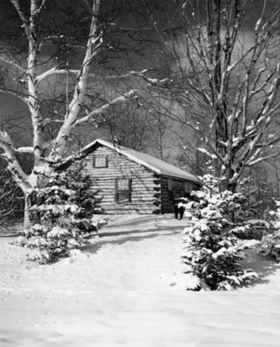Log Cabin in Snow Fine Art Print - Available in Multiple Sizes
