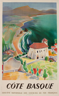 Advertisement for the Basque Coast, France Fine Art Print