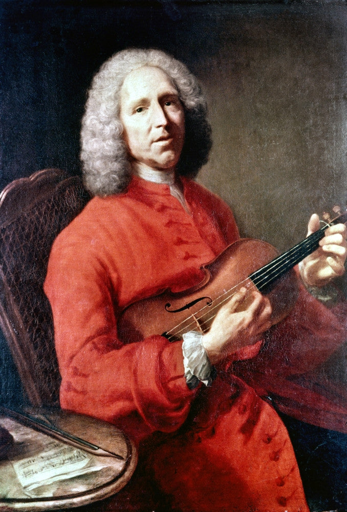 Jean Philippe Rameau Fine Art Print - Oil on Canvas by Jacques-André-Joseph Aved