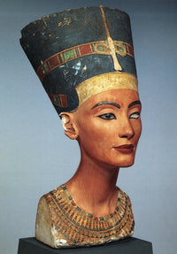 Nefertiti Painted Limestone Head Fine Art Print - 18th Dynasty